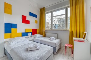 Blackout curtains, soundproofing, iron/ironing board, free WiFi