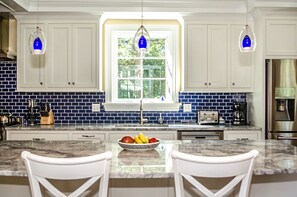 Fridge, microwave, oven, stovetop - Beautiful antique home in downtown Edgartown. (Edgartown)