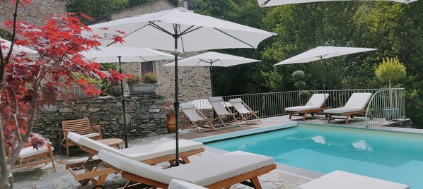 Outdoor pool, a heated pool - A Casetta" cottage with heated swimming pool (Ortiporio)