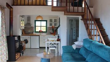 Televisie en een open haard