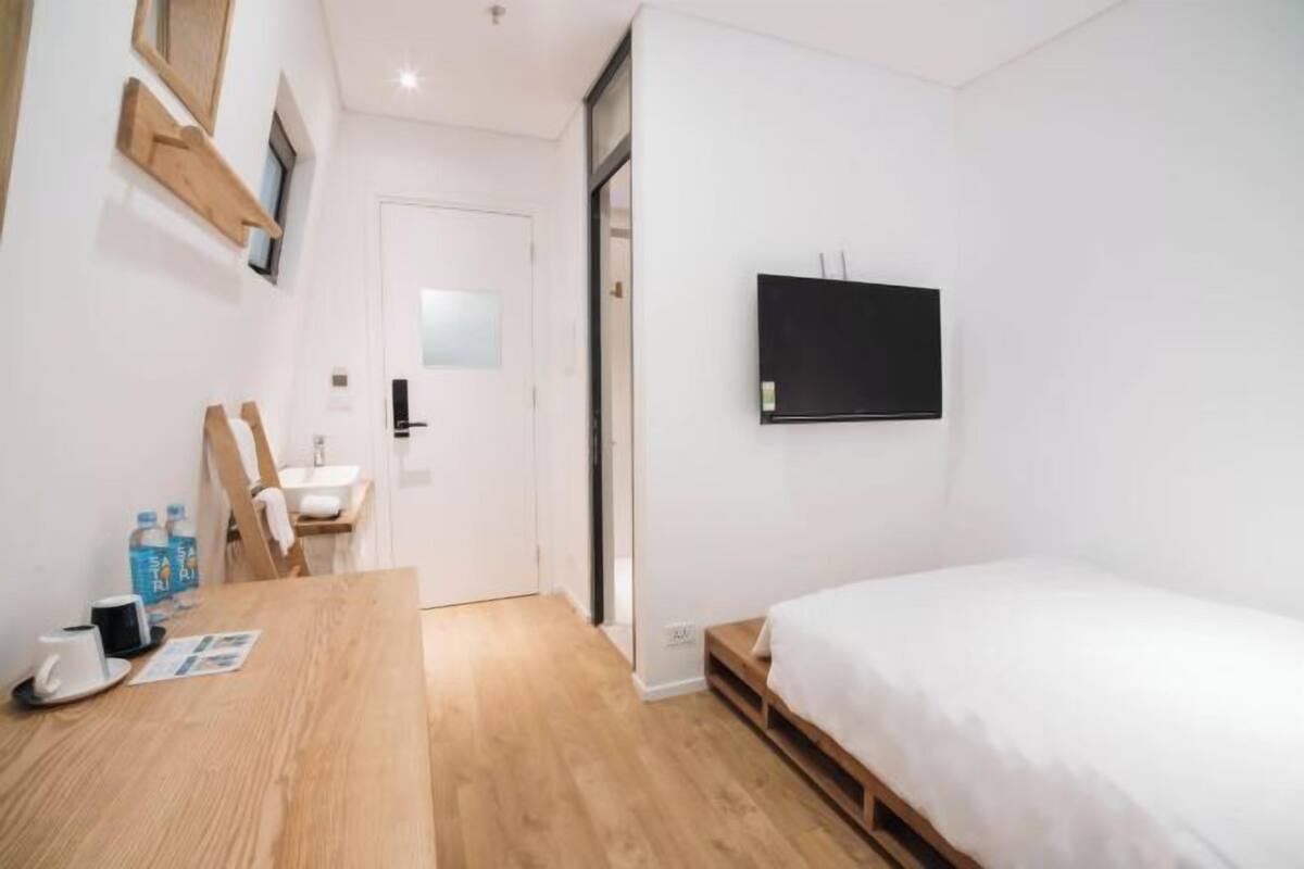 Blackout curtains, iron/ironing board, free WiFi, bed sheets