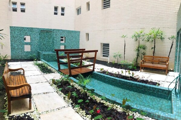 Property grounds - NEW APARTMENT FOOT IN THE SAND IN THE BEAUTIFUL PRAIA DO INDAIÁ IN BERTIOGA / SP !!! (bertioga)