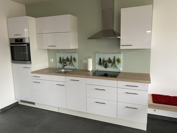 Fridge, oven, stovetop, dishwasher