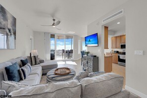 Flat-screen TV - Island Vacation Condo w/ Breathtaking Views At Waterside! First-Class Amenities! (Fort Myers Beach)