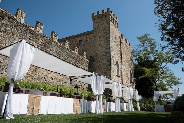 Outdoor wedding area