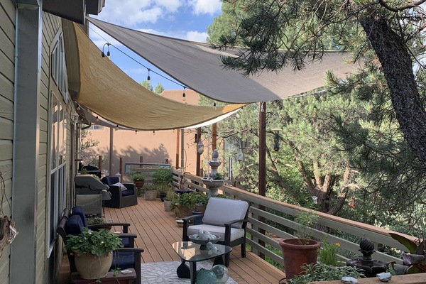 From your room looking onto the deck