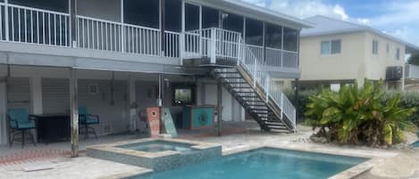 Outdoor pool, a heated pool