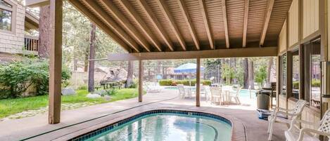 Outdoor pool, a heated pool