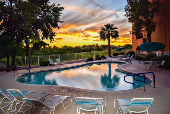 Outdoor pool, a heated pool