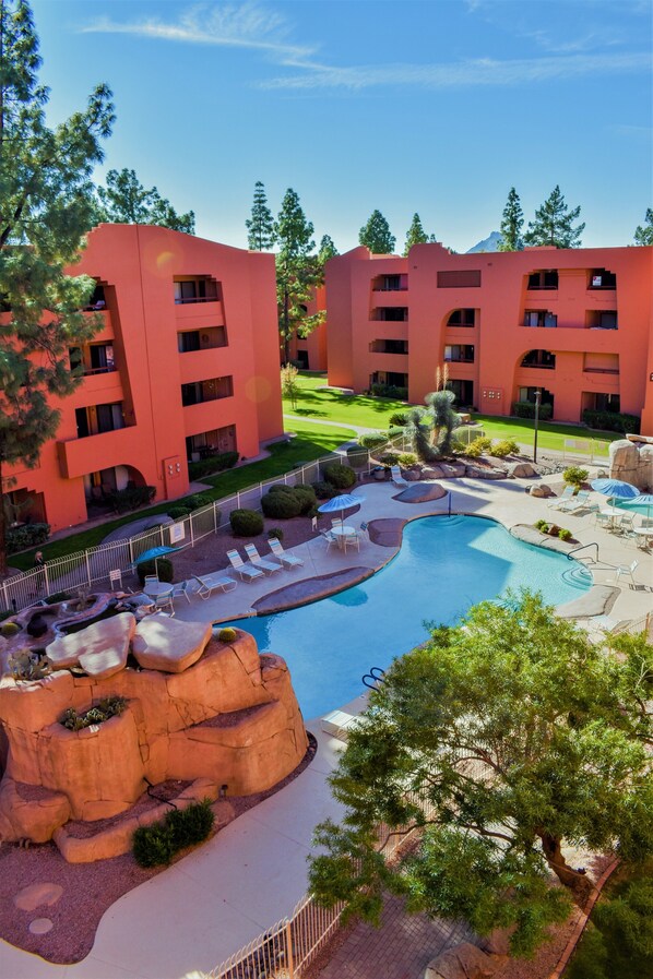 Outdoor pool, a heated pool