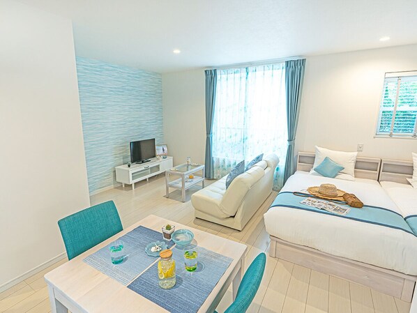 Twin Room (with Extra Bed) | Desk, laptop workspace, blackout drapes, free WiFi - Ecot Kugai 1 (Miyakojima)