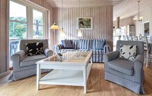 Télévision, cheminée, lecteur de DVD