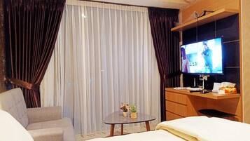 Desk, soundproofing, bed sheets