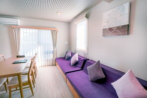 Suíte estúdio | Cofres nos quartos, cortinas blackout, quartos à prova de som