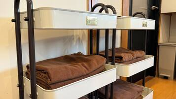 Separate tub and shower, free toiletries, hair dryer, slippers