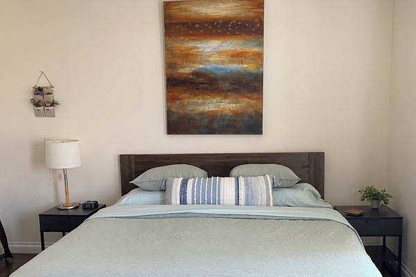 Firm King Size bed in master bedroom