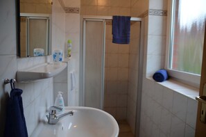 Shower, hair dryer