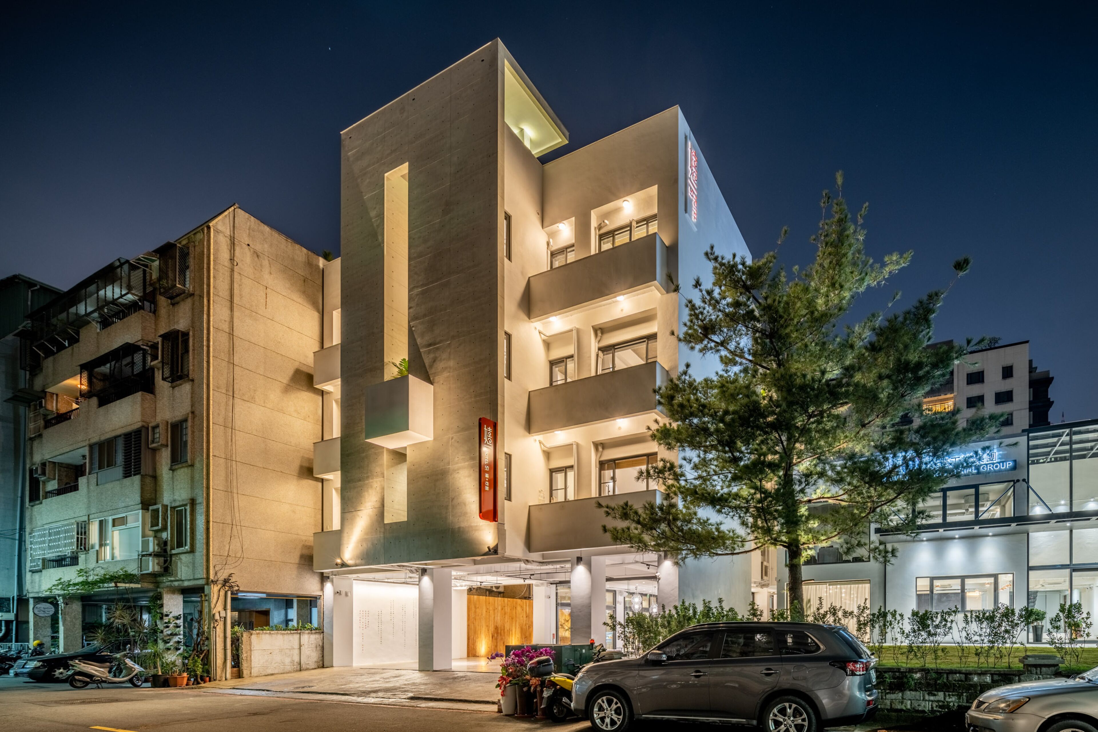 front of property – evening/night