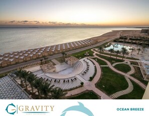 Aerial view - One bedroom "Beach Haven" in 5-stars resort with pool and private beach (Sahl Hasheesh)