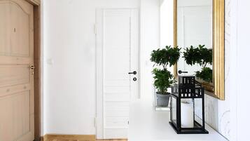 Apartment, Balcony | Ruang tamu | 41 inci televisyen dengan kabel