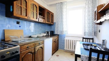 Apartment | Private kitchen | Fridge, oven, stovetop, espresso maker