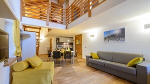 Duplex, 1 Bedroom | Living area | Flat-screen TV - Alagna2000 (Alagna Valsesia)