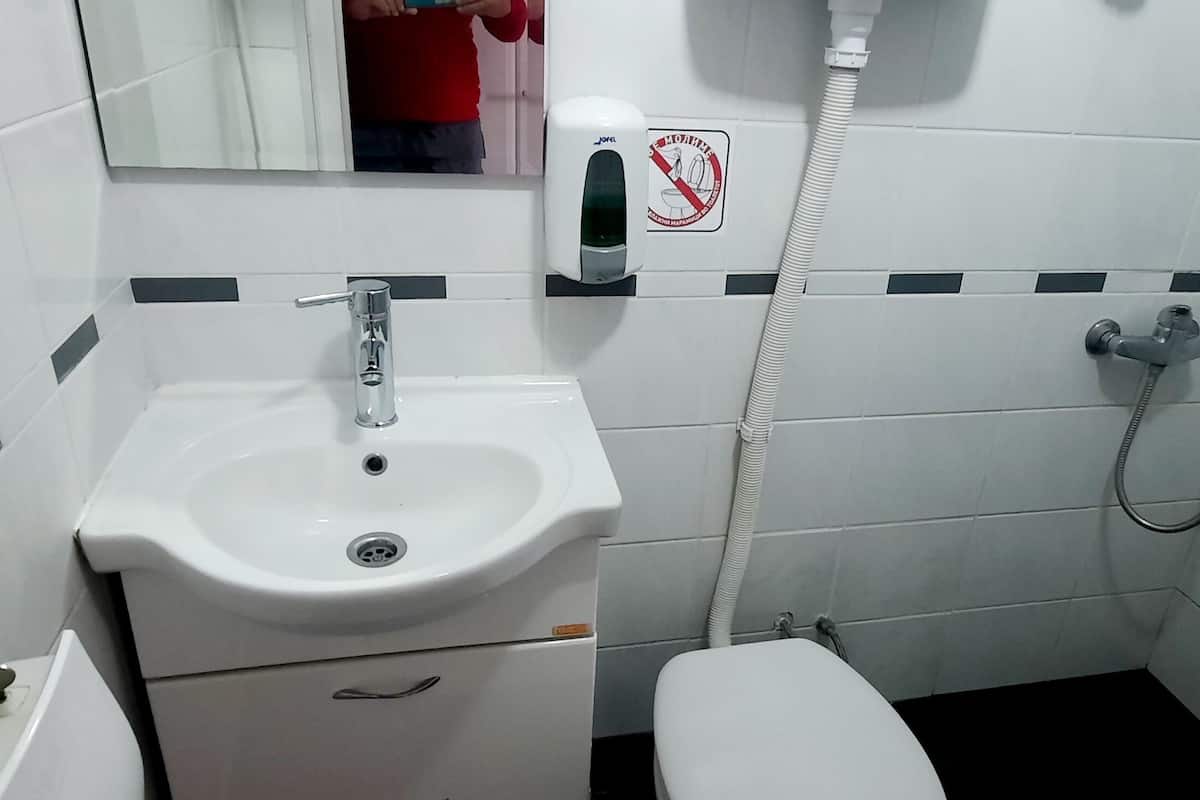 Basic-Studio, 1 Doppelbett, Poolblick | Badezimmer | Dusche, Haartrockner, Handtücher, Seife