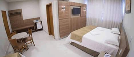 Desk, blackout drapes, iron/ironing board, free WiFi