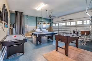 Enjoy a game of pool, foosball, or billiards in this well-equipped recreational area.