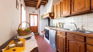 Fridge, oven, stovetop, dishwasher