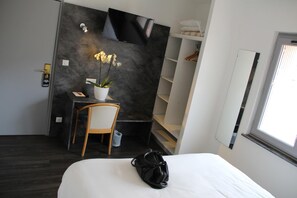 Premium bedding, memory-foam beds, desk, soundproofing