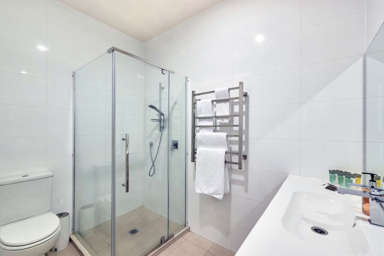 Free toiletries, hair dryer, towels
