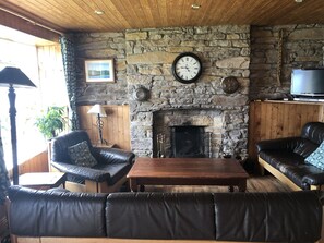 TV, fireplace, DVD player, books - Brandon Bay Cottages, Stone Farmhouse (Kerry)