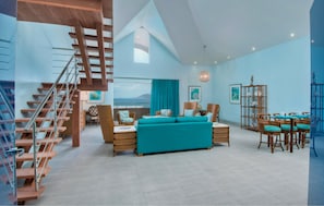 Penthouse Deluxe, balcon, vue océan (Cool Water 1) | Coin séjour