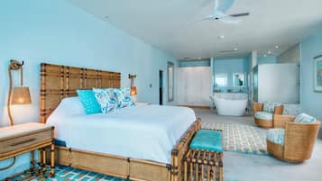 Deluxe Penthouse, Balcony, Ocean View (Cool Water 1) | 1 bedroom, Egyptian cotton sheets, premium bedding, pillow-top beds