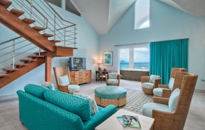 Penthouse Deluxe, balcon, vue océan (Cool Water 1) | Coin séjour