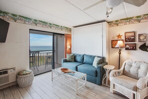 TV, DVD player - Beacher's Oceanfront Balcony Suite with Onsite Front desk and staff (St. Augustine)