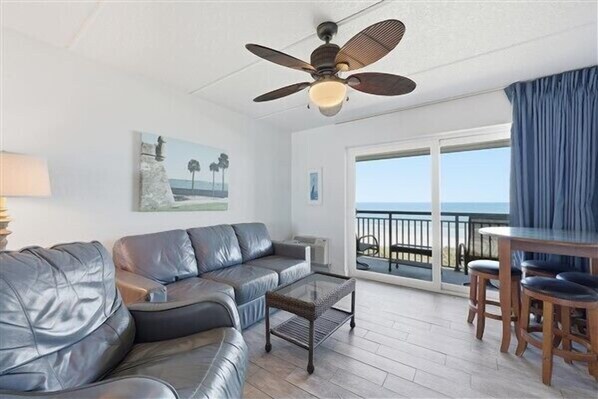 Flat-screen TV, DVD player