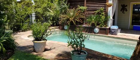 Outdoor pool, a heated pool