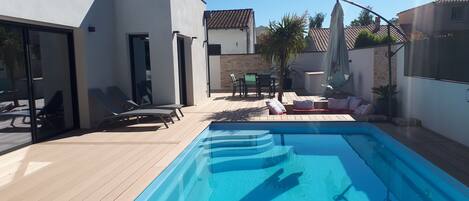 A heated pool