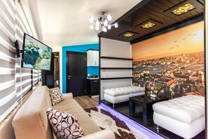 Luxury-Apartment, 1 Schlafzimmer, Raucher | Kostenloses WLAN, Bettwäsche