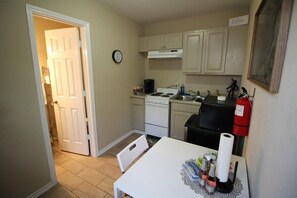 Microwave, coffee/tea maker, cookware/dishes/utensils