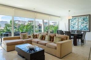 Condo, 3 Bedrooms | Living area - Elements Penthouse 21 3 Bedroom Condo by RedAwning (Playa del Carmen)