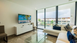 Condo, 3 Bedrooms | Living room - Contemporary Design Oceana 422 Playa del Carmen Condo by RedAwning (Playa del Carmen)