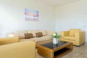 Condo, 2 Bedrooms | Living area | TV - Magia Playa 202 F 2 Bedroom Condo by RedAwning (Playa del Carmen)