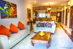 Apartamento, 3 habitaciones | Zona de estar