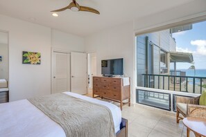2 bedrooms, blackout curtains, iron/ironing board, free WiFi
