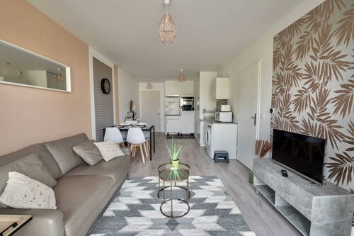 In a well-connected building near Charles De Gaulle airport