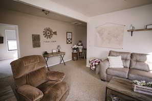 Smart TV, DVD player, books