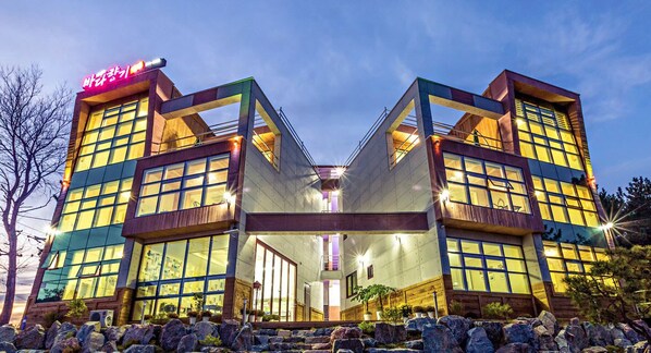 Front of property – evening/night